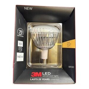 3M BR30 LED Advanced Light Bulb 70W Equivalent 820 Lumens Soft White 27500 Hrs
